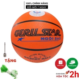 Bóng rổ Gerustar số 3,5,6,7 tặng kèm kim bơm , túi lưới ; Cam kết hàng chính hãng 100% Video🏀