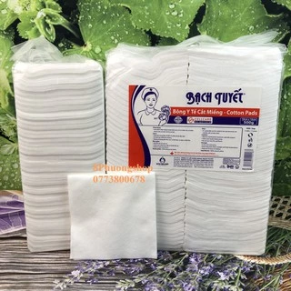 Bông Y Tế Bạch Tuyết Cắt Miếng 10x10 gói 500g ( Hàng chính hãng )