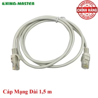 Dây cáp mạng LAN Internet bấm sẵn KingMaster dài 1.5m chuẩn cat 5e