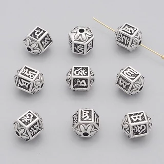 🔥 CHUYÊN SỈ 🔥 Bạc chuẩn: Charm bạc lục tự Om Mani Padme Hum - Hàng siêu đẹp, TH687