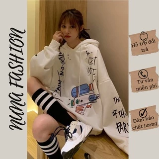 Áo Hoodie Nỉ Nam Nữ Phong Cách Hàn Quốc Oversize, HD009 Áo Sweater Nỉ Form Rộng Unisex Cotton 100% In Họa Tiết Siêu Đẹp