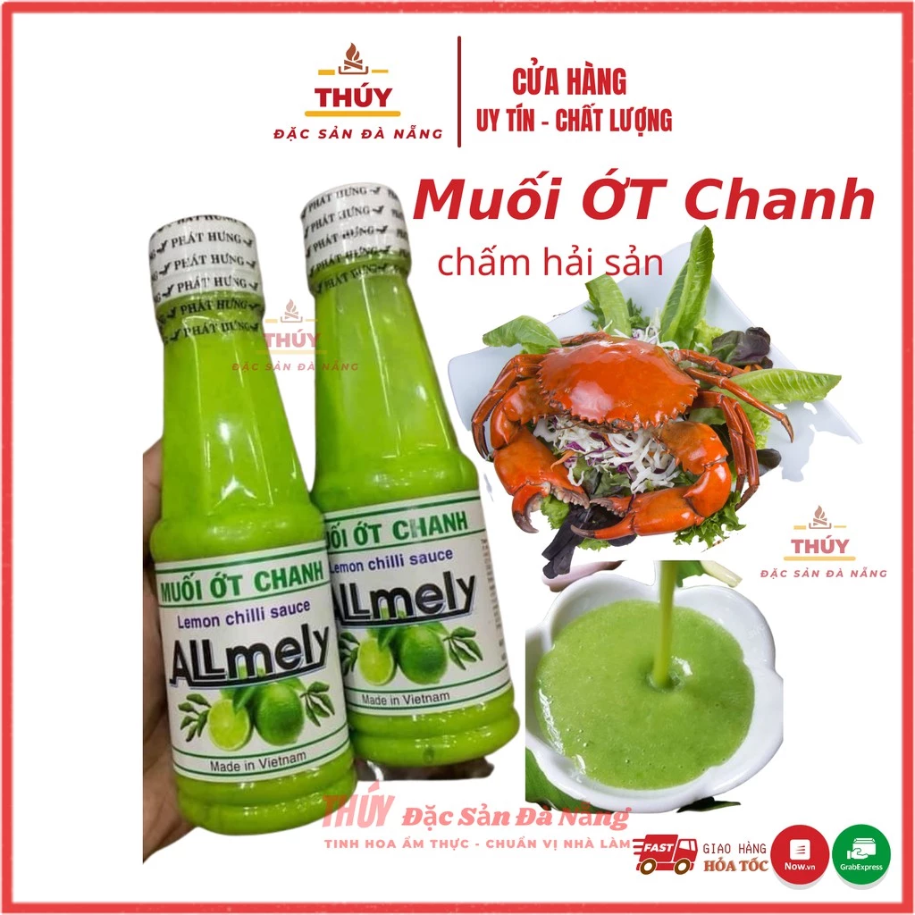 MUỐI ỚT XANH Chấm hải sản ngon bá cháy chai 220ml