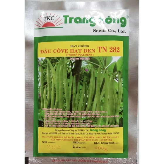 Hạt giống đậu cove leo siêu quả Trang Nông 100gr, dễ trồng, năng suất cao