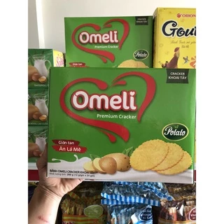 bánh omeli cracker vị khoai tây, gấc đỏ hộp 288g 24 gói