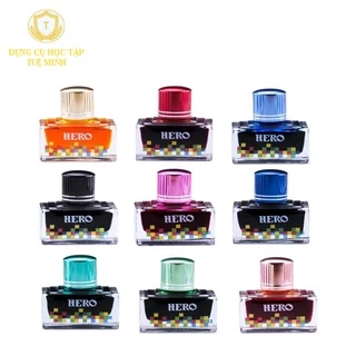 Mực Hero,Không Cặn,Nhanh Khô,Dung Tích 40ML,Mực Nhập Khẩu Thượng Hải -Dụng cụ học tập Tuệ Minh