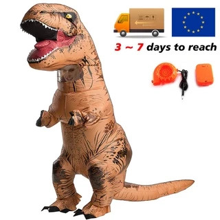 Bộ Đồ Bơm Hơi Hóa Trang Khủng Long T-rex Cho Người Lớn Và Trẻ Em Trong Tiệc Halloween