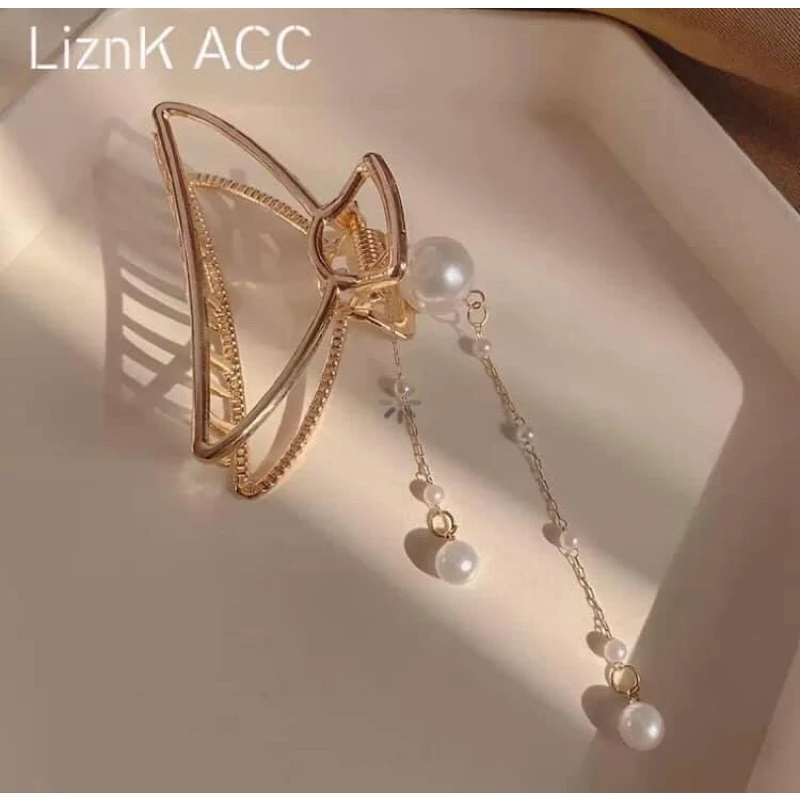 Kẹp tóc dây ngọc Hàn quốc sang chảnh