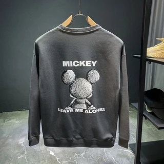 Áo dài tay nam nữ thu đông in hình Mickey, áo dài tay nam nữ phong cách SW639