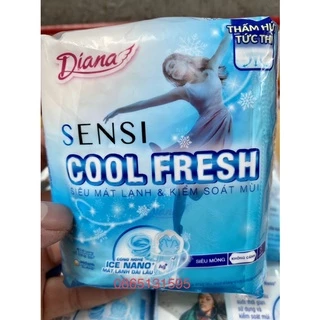 Băng vệ sinh Diana SenSi Cool Fresh Siêu mỏng không cánh 23cm 8miếng