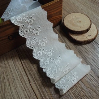 Cuộn Dây Ruy Băng Vải Ren Cotton Rộng 6CM Dài 1 Yard Dùng Làm Đồ Thủ Công DIY