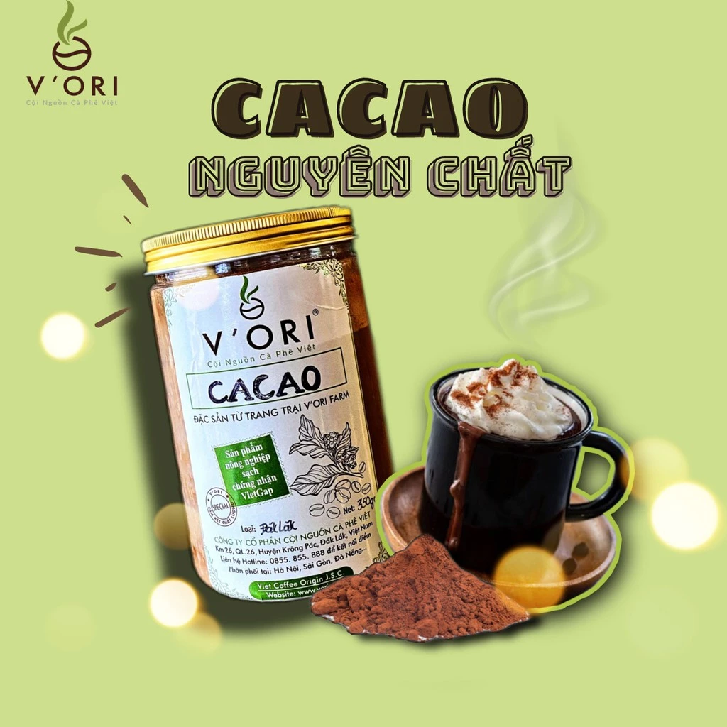 350gram Cacao Nguyên Chất Organic Đăk Lăk