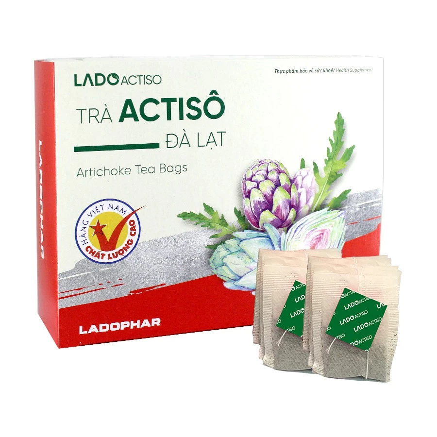 Ladoactiso Trà Actiso Đà Lạt - Hộp 100 túi lọc x 2g - Ladophar (Bao bì mới)