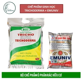 Bộ 2 Sản phẩm chế phẩm sinh học Trichoderma + Emuniv