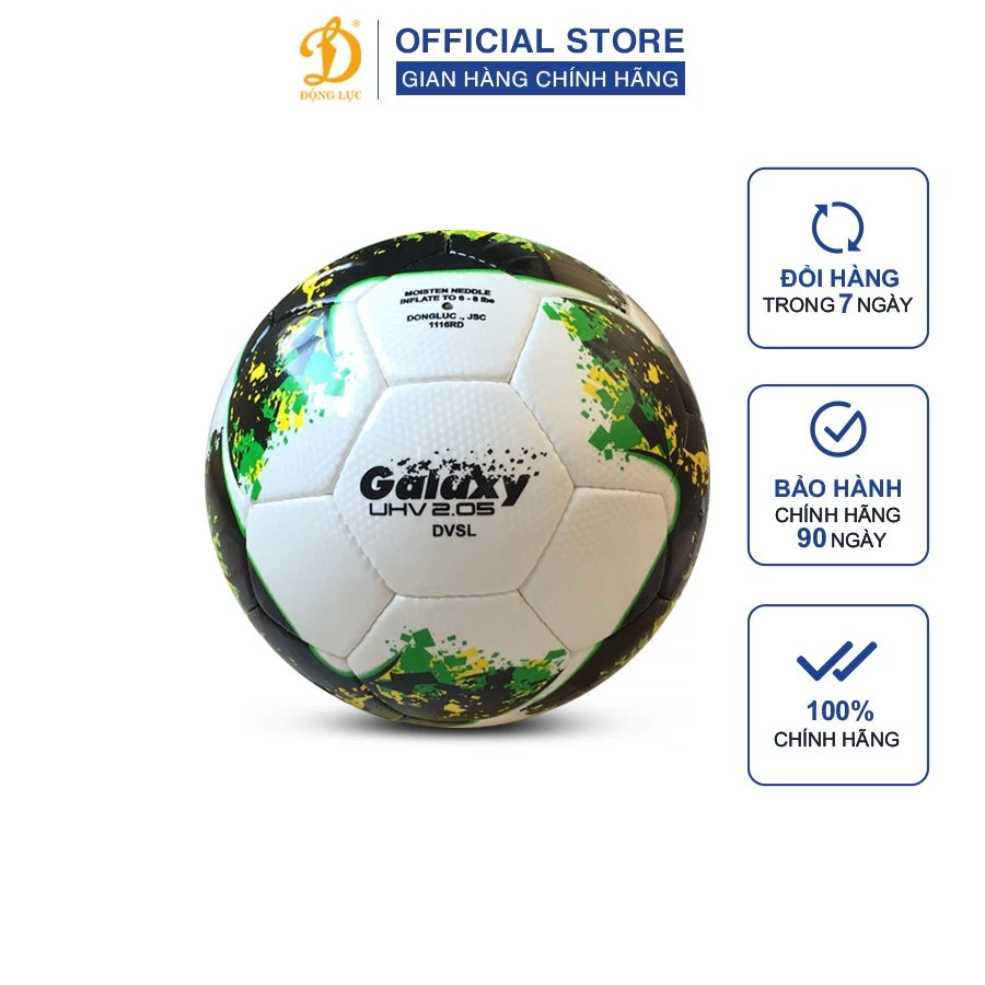 Quả bóng đá Động Lực UHV 2.05 Galaxy size 5 đạt tiêu chuẩn Quality, banh bóng đá chính hãng