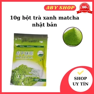 Bột trà xanh matcha gói 10g ⚡ HÀNG LOẠI 1 ⚡ 10gr bột trà xanh nhật bản có màu xanh mướt, mịn, tơi