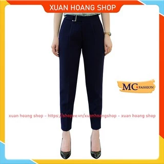 Quần Tây Nữ Công Sở Lưng Cao Kiểu Âu Baggy Đẹp Mc Fashion, Đen, Xanh Tím Than, Ghi Xám Tàn, Đủ Size, Chất Co Giãn Q0406