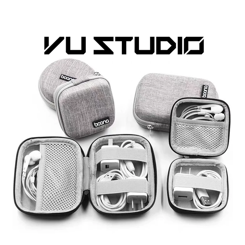 Hộp Boona vỏ cứng đựng sạc cáp điện thoại iphone tai nghe thẻ nhớ phom cứng F001 F002 F003 Vu Studio