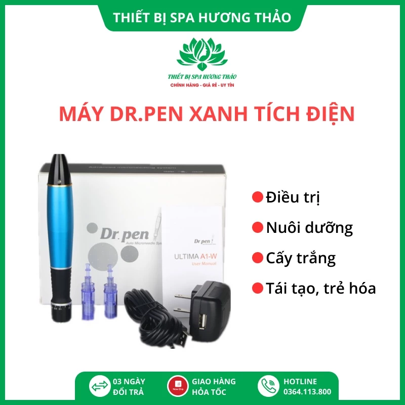 Máy phi kim dr pen tích điện, lăn kim cấy tảo, cấy trắng A1-W