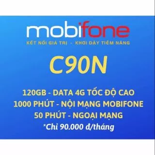 Sim Mobi C90N
Dung lượng
+ 4GB/ ngày
+ Miễn phí 1.000 phút gọi nội mạng
+ Miễn phí 50 phút gọi trong nước