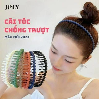 Băng đô cài tóc rửa mặt chống trượt có răng lược nhiều màu cute phong cách hàn quốc cho nữ CT19 JOLY