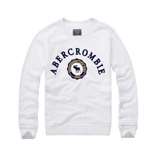 Áo Thun Cotton Tay Dài Cổ Tròn In Hình Gấu Abercrombie Fitch Cá Tính Cho Nam