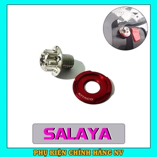 Ốc chân kính Salaya 10li15 đầu dù inox 304 gắn chân gương xe máy cho Winner X, Wave, Sirius, Exciter 150,....