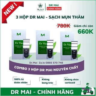 Dr Mai Combo 3 hộp dr mai nguyên chất mẫu mới 6ml lựa chọn hiệu quả cho da mụn