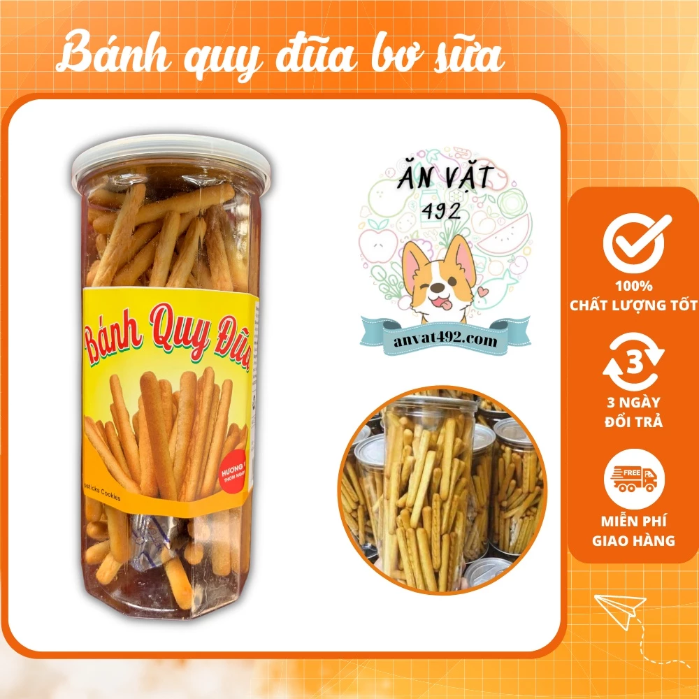 Bánh Quy Đũa Bơ Sữa 250g - Ăn Vặt 492