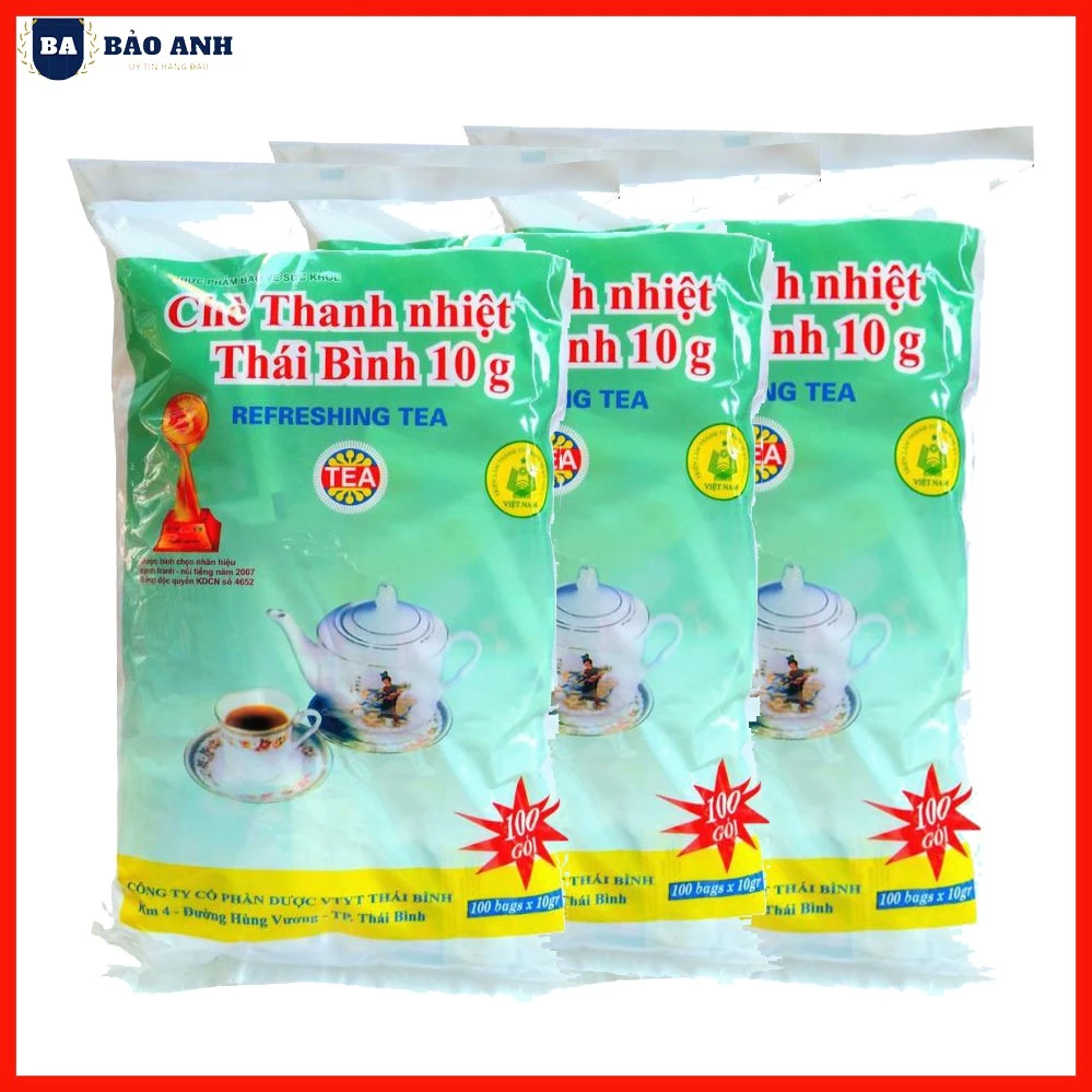 Trà thanh nhiệt Thái Bình 1kg [ COMBO 3 BỊCH ] Loại Ngon HSD 2024 - Bách Hoá Bảo Anh