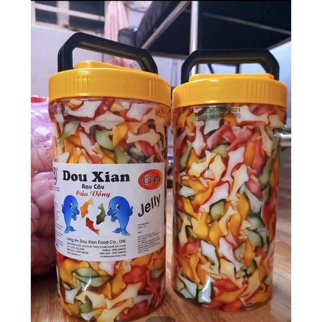 thạch jelly con cá heo màu sắc 200g ( chia lẻ)