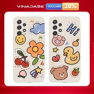 Ốp lưng Vina Case Samsung A10/A10S/A51/A32/A12/....Silicone TPU dẻo viền vuông bảo vệ camera hình Tranh Kute