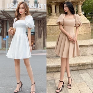 Đầm cổ vuông hai lớp thanh lịch JADA DRESS