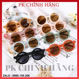 Kính Mát Mắt Tròn Chống Tia UV Phong Cách Vintage Thời Trang Cho Bé TỪ 1-10 TUỔI