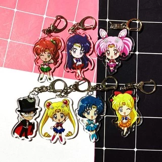 Móc khóa Thủy thủ mặt trăng Sailor Moon skin mica trong acrylic chibi anime cute quà tặng xinh xắn dễ thương