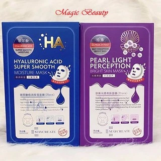 Hộp 20 miếng mặt nạ HA MayCreate xanh hoặc tím hàng chính hãng nội địa Trung