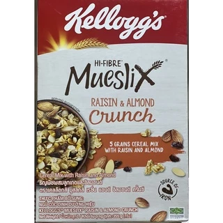 Ngũ cốc dinh dưỡng Kelloggs Mueslix Raisin & almond Crunch 355g