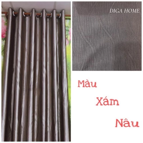 Rèm đẹp - Chống Nắng Màu ghi tối - Nhiều Kích Thước