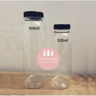 Chai nhựa PET mềm 350ml, 500ml miệng rộng.