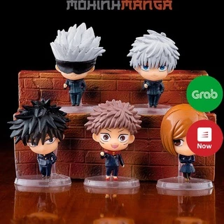 5 mô hình Jujutsu Kaisen chibi gồm Satoru Gojo Yuji Itadori Megumi Fushiguro Nobara Kugisaki Chút thuật hồi chiến