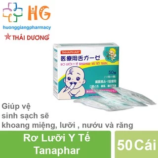 Rơ lưỡi y tế Tanaphar đã tiệt trùng - Giúp phòng ngừa các bệnh về răng miệng như: tưa lưỡi, nấm miệng, viêm nướu (Hộp 50