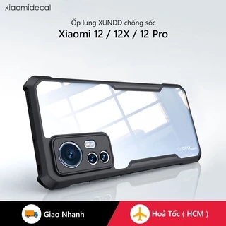 Ốp lưng XUNDD Xiaomi 12 / 12X / 12 Pro Mặt lưng trong suốt, Viền TPU, Chống sốc