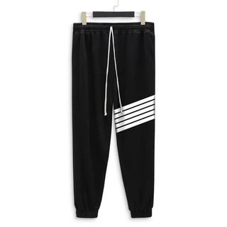 [bigsize] Quần thun dài jogger vải nỉ in hình sọc siêu độc bigsize nam