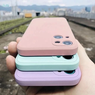 Ốp điện thoại silicon dẻo dáng vuông chống sốc thích hợp cho iphone 12 13 11 pro max x xr xs max 7+ 8 plus se 2