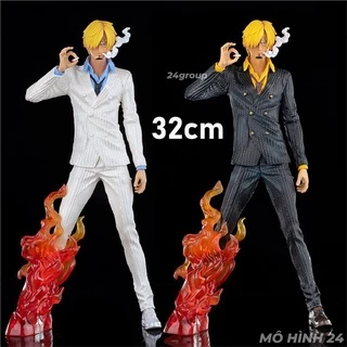 [32cm] Mô hình đồ chơi Vinsmoke Sanji hắc cước nhả khói Figure haki ONE PIECE ONEPIECE ĐẢO HẢI TẶC VUA HẢI TẶC áo Trắng