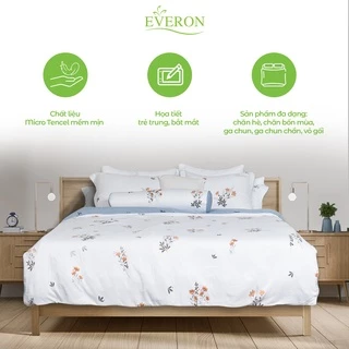 Bộ ga gối EVERON Micro Tencel họa tiết hoa Anemone OL2308 nhiều kích thước