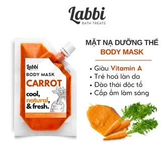 Mặt nạ dưỡng thể Cà rốt - CARROT BODY MASK - Labbi Bath Treats