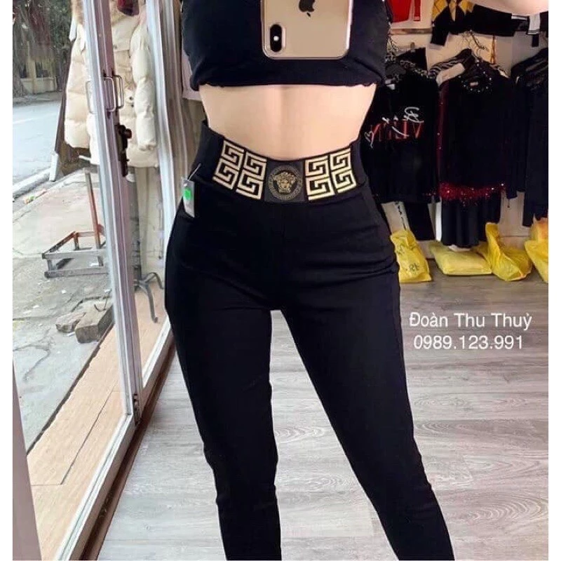 Quần legging chất liệu cao cấp mềm mịn form đẹp tôn dáng-QĐGR-Mã Legging Versace