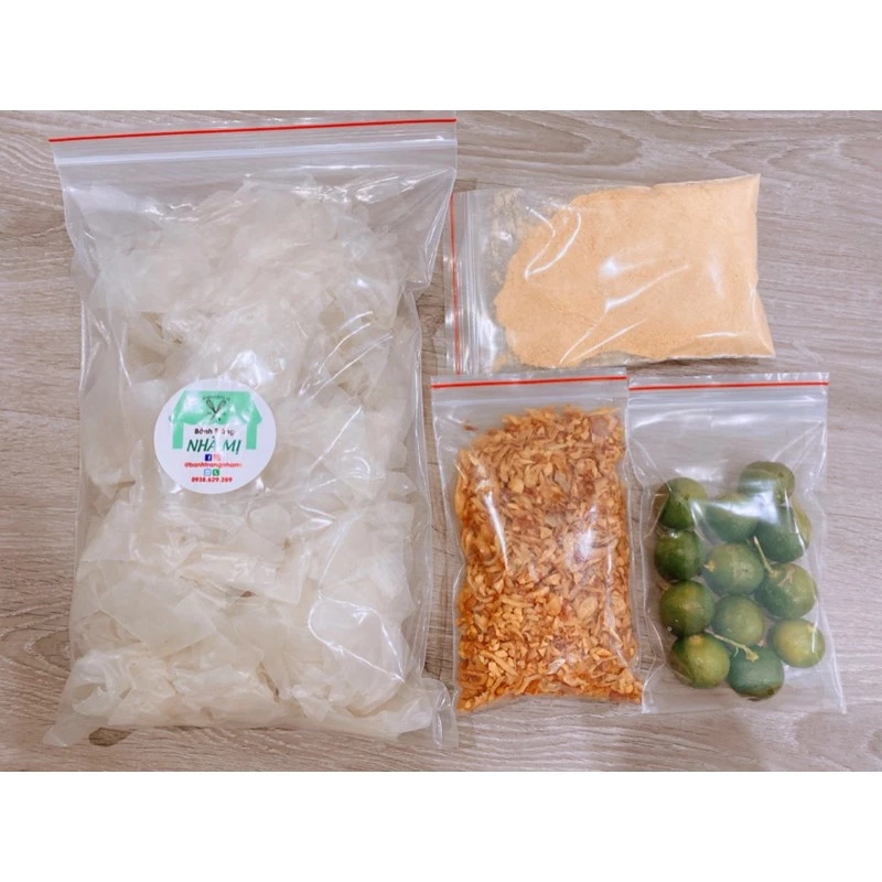 {COMBO 1/2kg} Bánh Tráng (phơi sương / dẻo sợi) + muối nhuyễn + hành tỏi phi