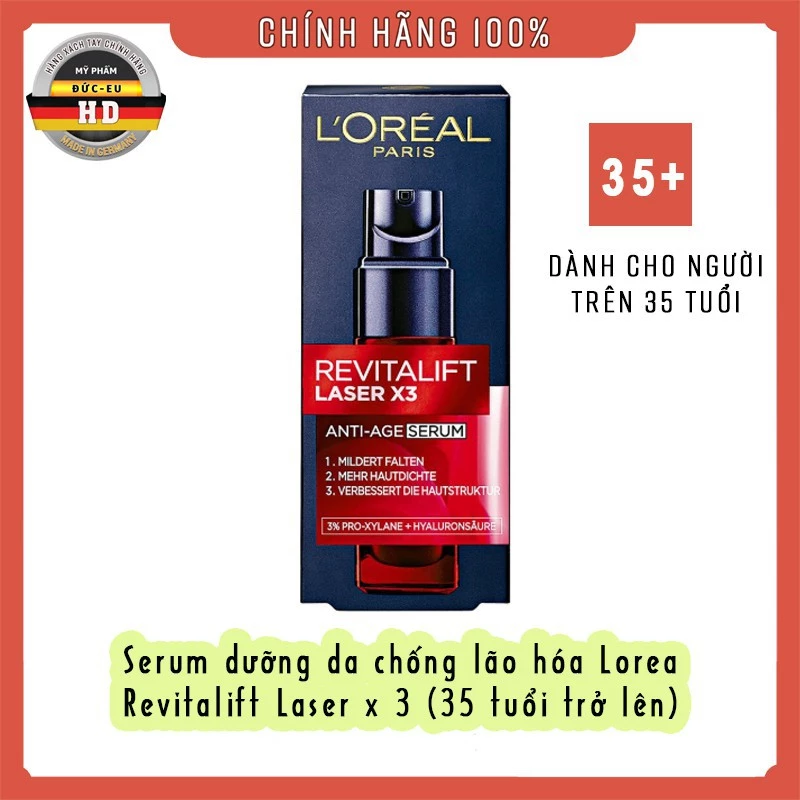 Serum dưỡng da chống lão hóa Lorea Revitalift Laser x 3 (35 tuổi trở lên)