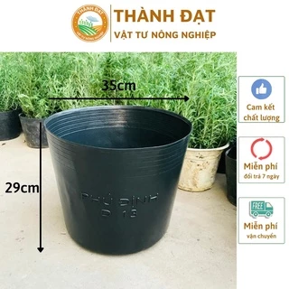 Bầu ươm cây cứng D13, chậu nhựa đen trồng cây kích thước 35x29cm